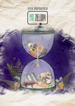 Pin Zielony - Teatr Improwizacji - Kapsuła czasu - improwizowana podróż w czasie