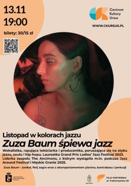 Listopad w kolorach jazzu - Zuza Baum śpiewa jazz